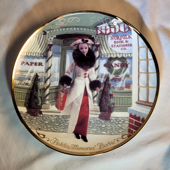 Vintage Collectible Holiday Memories BARBIE Plate 1997 Limited Edition COA - Picture 11 of 11